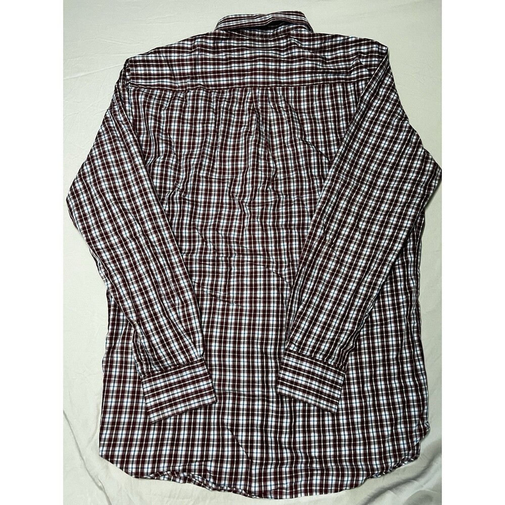 Peter Millar Shirt Mens L Red Blue Check Button Up Long Sleeve Stretch Men - Picture 2 of 7